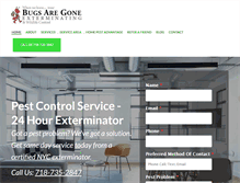 Tablet Screenshot of bugsaregone.com